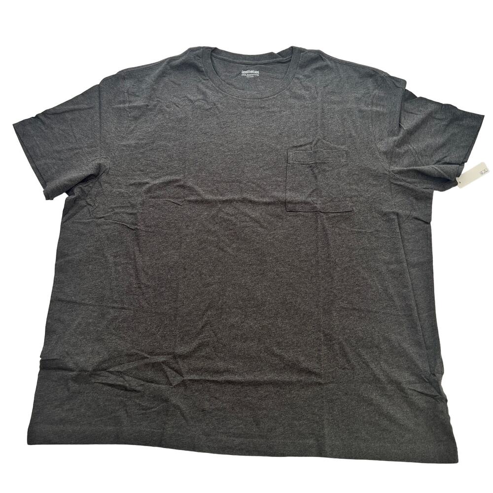 Goodthreads Men's Short Sleeve Crewneck Cotton T-shirt Gray Size 3XL
